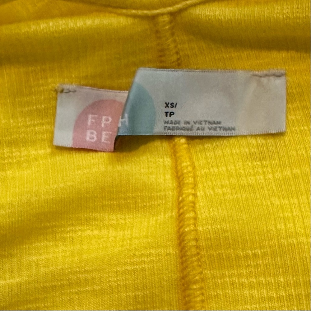 Free People Clovers Mini Dress Yellow w/ Pockets XS - Picture 4 of 4